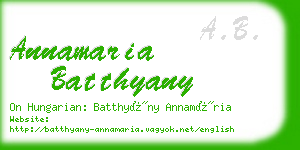 annamaria batthyany business card